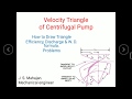 Velocity Triangle problem || centrifugal pump|| part 05