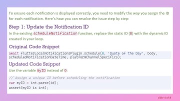 Solving the Issue of Flutter LocalNotificationsPlugin Displaying Only the Most Recent Notification