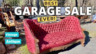BEST GARAGE SALE 2021 || Vintage \& Antique || yard sale || thrift with me || April 2021