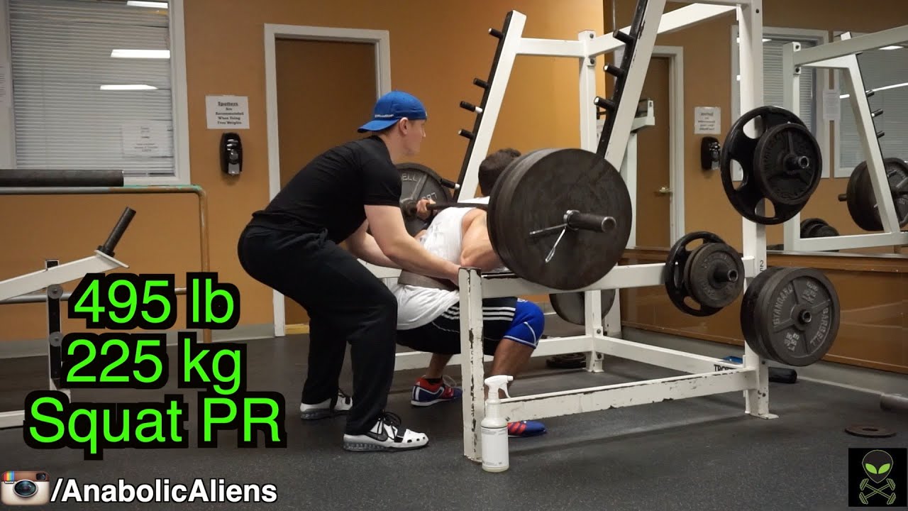 495 lb (225 kg) Squat PR Mike Rosa, 188 lbs, 20 years