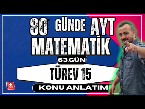 🟥 TÜREV 15 ✅  Türevin Geometrik Yorumu | 80 Günde AYT Matematik | AYT Matematik Kampı