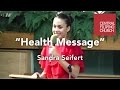 Health Message | Sandra Seifert November 5, 2016