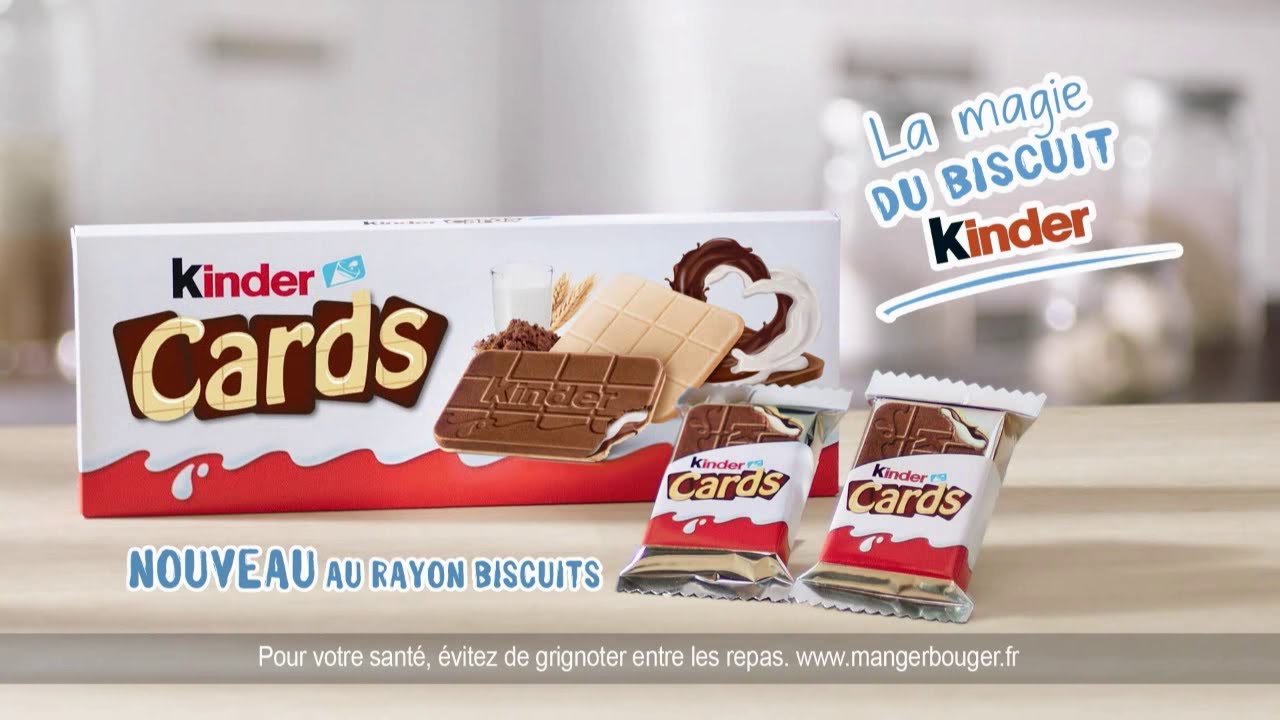 Kinder Cards "la magie du biscuit Kinder" Pub 20s YouTube
