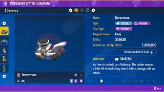 Revavroom (Any NPCs) - Solo #12 - 7 Star Iron Valiant Raid - Pokemon Violet