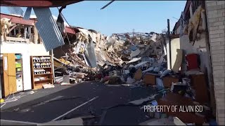 Drone video released showing damage from EF-2 tornado in Texas