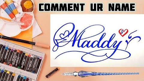 Maddy Name Signature Calligraphy Status | How to Draw, Cursive Calligraphy with Cut Marker