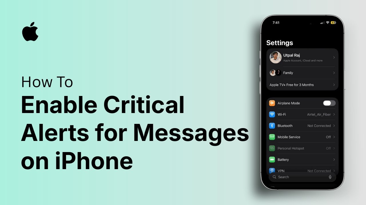 Critical Alert Notification Example How to Enable Critical Alerts for Messages on iPhone - YouTube