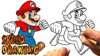 How To Draw Super Mario Speed Drawing