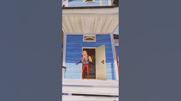 Is Aaron home? 🤭😱 #vr #helloneighbor #shorts