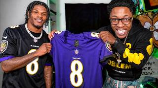 LAMAR JACKSON GIFTS REGGIE A SIGNED JERSEY!