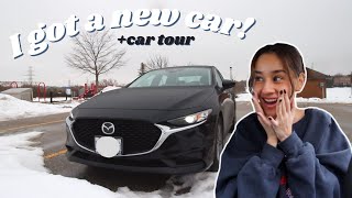 i got a new car...?! *2022 Mazda 3 GS car tour*