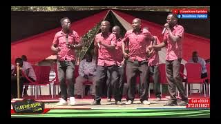 Musician Wafula Wa Nangami entertains Jack Wamboka's guests at Bumula 2024 Bursary Launch