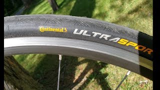 2 x Continental Ultra Sport 700 x 25c Black Wired Cycle Tyre Ultrasport 