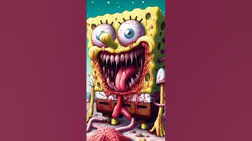 horror version of SpongeBob characters! #creepy #scary #SpongeBob #ytshort