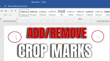 How to Add/Remove Crop Marks in MS Word