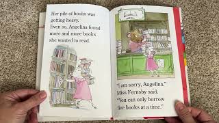 Grandma reads "Angelina Ballerina Loves the Library"