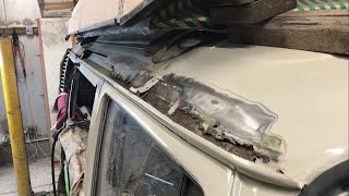 Download Lagu How to repair a 1970s VW camper Roof gutter, Bay window T2 classic car plus hydraulic shrinker MP3