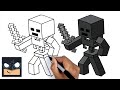 How To Draw MINECRAFT | WITHER SKELETON Step By Step Drawing Tutorial