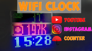 Интернет-часы с отображением числа подписчиков YouTube, Insta и погоды Яндекс / subscriber counter