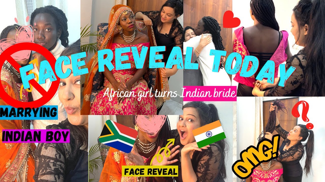 Face reveal of an African black girl into Indian bride | OMG African girl review on Indian lehenga