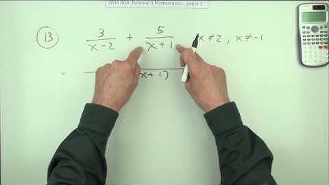 2016 Nat 5 Mathematics  paper 2 number 13