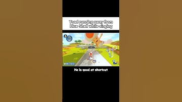 Toad running away from Blue Shell while singing【He is good at shortcut.】