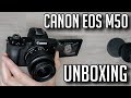 Canon EOS M50 Camera Kit with EF-M 15-45mm lens Unboxing