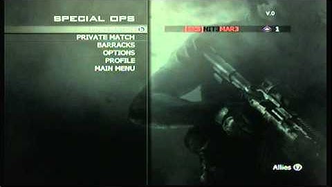 Spec Ops Menu MW3 Wii
