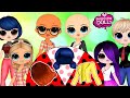 Miraculous ladybug clothes switch up and wigs  diy paper dolls  crafts