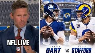 NFL LIVE |“Will Jaxson Dart OUTPLAY Matthew Stafford” - Dan Orlovsky Predicts Giants vs Rams Week 2
