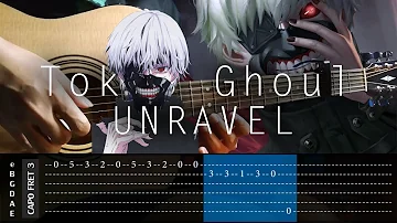 Tokyo Ghoul - Unravel - Fingerstyle Cover + TAB Tutorial