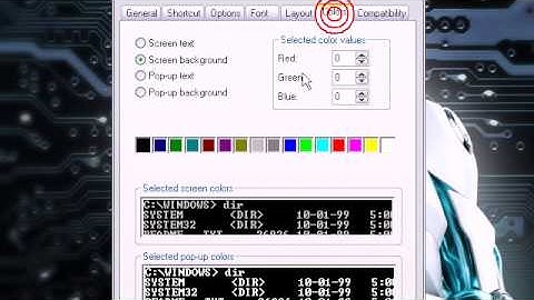 Change colors of CMD (command prompt) permanently (for windows XP, 7 and vista)