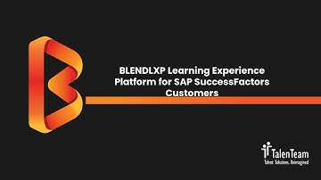 BLEND Learning Experience Platform (LXP) for SuccessFactors Customers