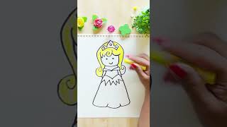 🌸How to draw beautiful & easy Princess Aurora  💖👸 | Draw | Learn | Fun
