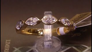 T0.85Ct Six Stone Marquise Bezel Set 18Ct Yellow D