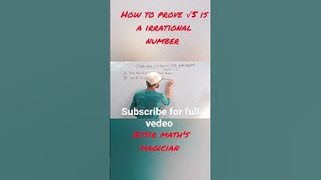 how to prove √5 is a irrational number