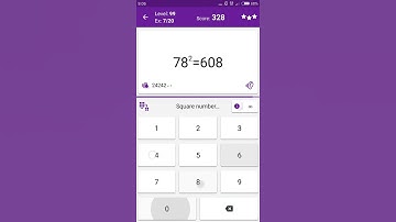 Math Tricks - Training mode - square numbers between 70 and 79 - level 099 (Number Keyboard)