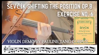 【Ševčík Shifting the Position Op.8】 Exercise No. 6 | Demo by Pauline Tang Corpuz | Pt Violin Studio