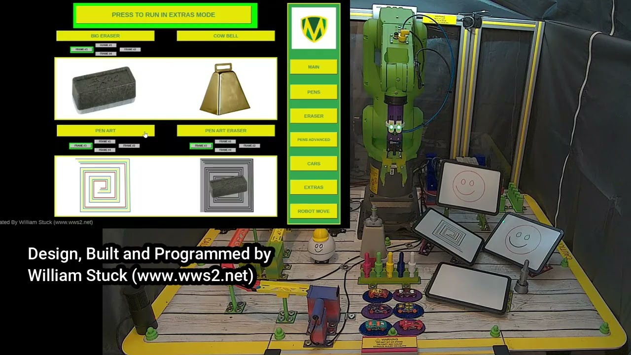 Robot Pens - Fanuc, Allen Bradley PLC, OI HMI Designed and Built By William Stuck