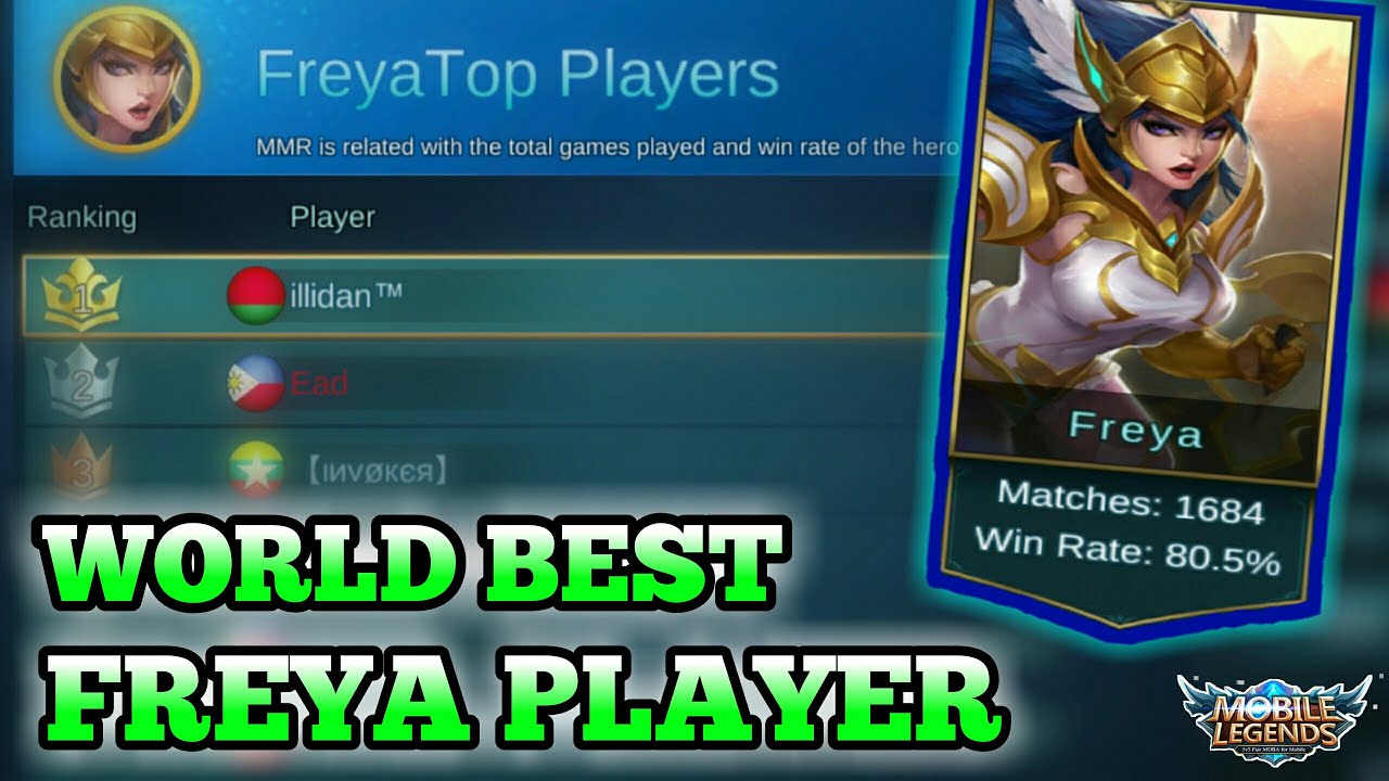 best world freya player gameplay build mobile legends youtube