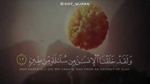 سبحان الله مراحل خلق الانسان ..... تلاوة رائعة