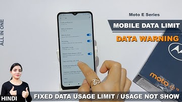 How to set data usage in moto e13 | moto e13 me data warning kaise set kare