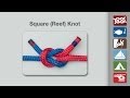 How to tie a square knot reef knot