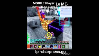 CPVP In Mobile🥶 I kill pc ☠️player #minecraft
