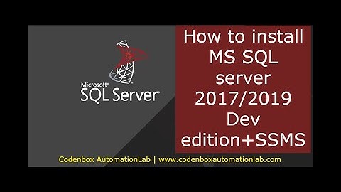Sql Server-Installation: How to Install Microsoft SQL server 2017/2019 FREE developer edition ?
