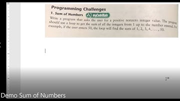 JAVA - Lesson #54 - Sum of Numbers Demo