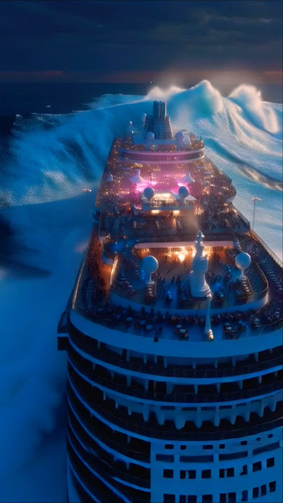 tsunami in a Cruise Ship 🚢🤯 (AI is too real!)