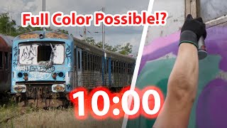 10 minute GRAFFITI CHALLENGE - Train Bombing