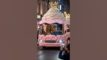 🧁✨ Cupcake Crown Bus | AI Cinematic Ride Through Sweet City Streets 🍰🚍 4K Realism
