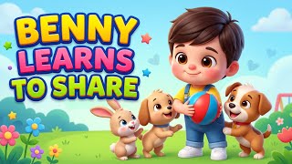 Benny Learns to Share 🧸 | Sharing Is Caring | Moral Story for Kids | Kids Cartoon